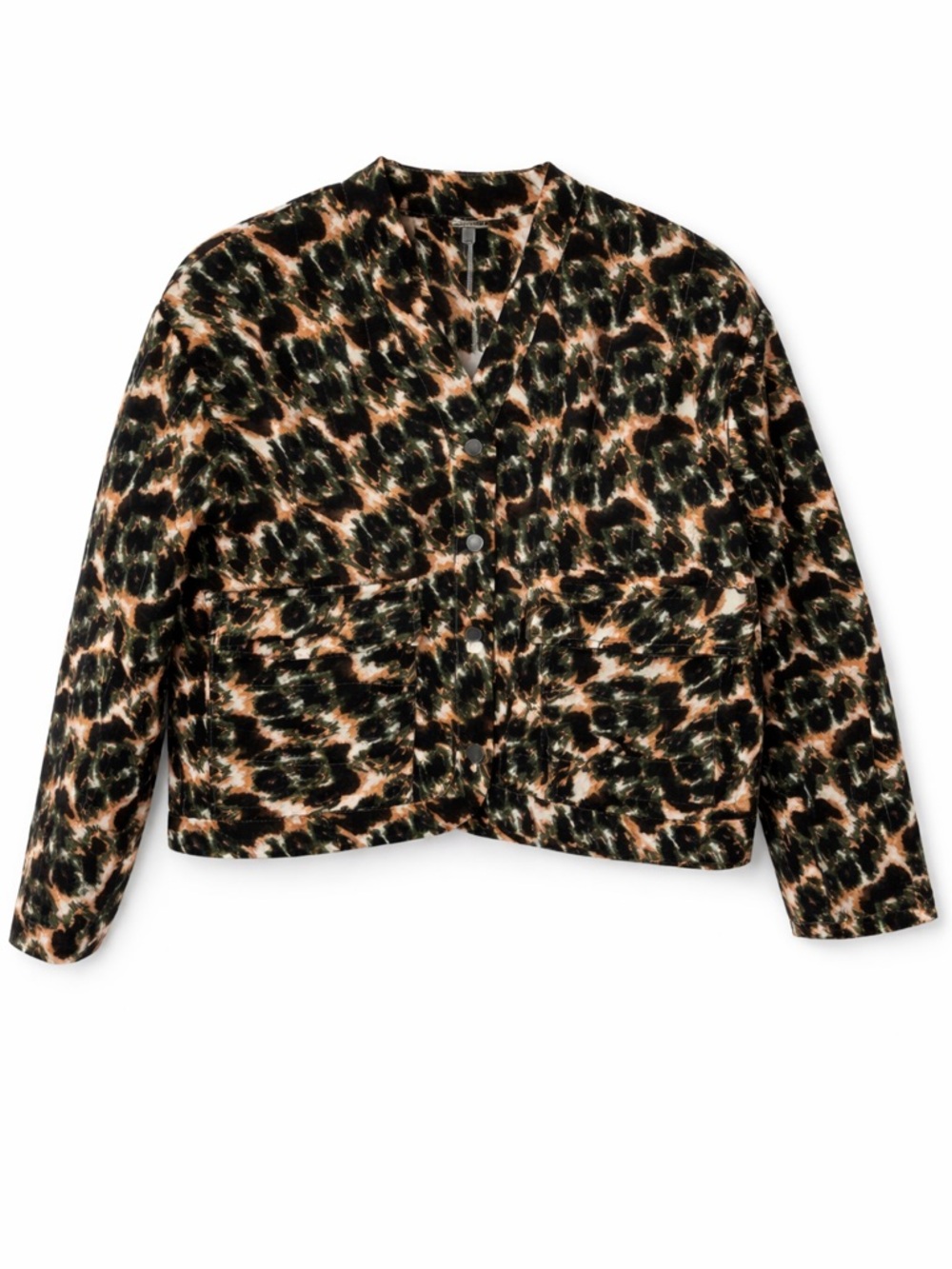 Rachel Comey X Target Olive Crayon Leopard Cropped Jacket